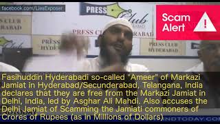 Fasihuddin Hyderabadi: Jamiat al-Hind scammed people of Crores of Rupees