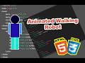 Animated Walking Robot with CSS | ASMR Coding #asmr #coding
