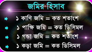 জমি মাপের হিসাব পানির মতো সহজ ||কাণি,গন্ডা,কড়া,বিঘা,পাখি,ও ডিসি মলের হিসাব খুবই সহজ||