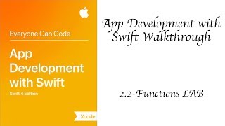 2.2-Functions - Swift 4 - App Development With Swift