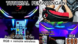 TUTORIAL PEMASANGAN MATA GABAN MX KING RGB/3MODE + REMOT - MODIFIKASI MX KING || BY ZONA MODIFIED