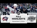 NHL Highlights | Blue Jackets vs. Kings - November 9, 2024