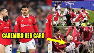 Casemiro has been sent off! Casemiro Red Card Manchester United Against Crystal Palace