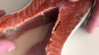 How to debone and roll a salmon steak