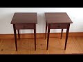 handmade shaker style walnut end tables from vermont