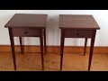 handmade shaker style walnut end tables from vermont