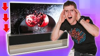 How does the rollable TV work?