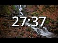 37 minutes autumn fall countdown timer with music and alarm simple beep