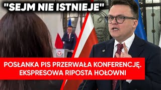 Spięcie na konferencji Hołowni. Błyskawiczna riposta marszałka Sejmu