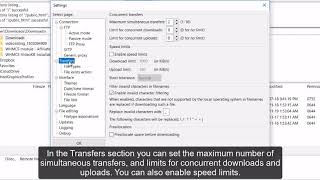 Filezilla - Configuring Settings