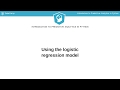 Python Tutorial : Using the logistic regression model