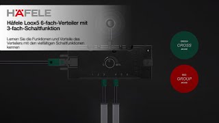 Häfele Loox5 6-fach-Verteiler mit 3-fach-Schaltfunktion