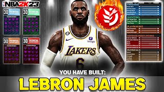 BEST LEBRON JAMES BUILD in NBA 2K23! BEST SMALL FORWARD BUILD! BEST INSIDE OUT SCORER BUILD 2K23