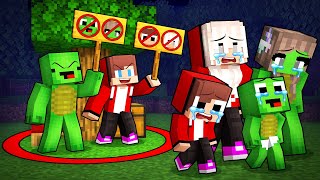 JJ and Mikey KICKED OUT Their FAMILIES from RED CIRCLE in Minecraft - Maizen