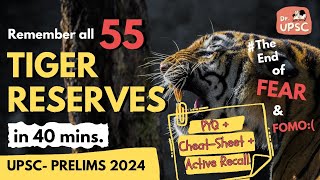 🐅 Remember all TIGER RESERVES like MAGIC✨: The ONLY Video you'll ever need🔥 | UPSC- PRELIMS 2024🎯