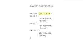 Control flow switch statements