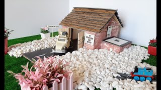 How to make a mini garage with miniature bricks?