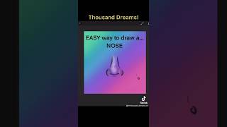 How to draw an NOSE! Easy tutorial!! #art #artistsofyoutube #digitalart #howto #drawing