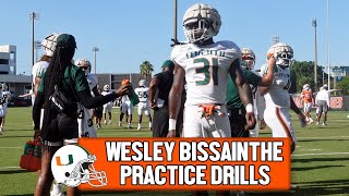 LB Wesley Bissainthe in Practice Drills | Freshman Getting Ready for Debut