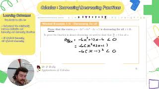 Calculus LCHL : Increasing and Decreasing Functions