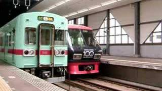 西鉄電車　５０００系と８０００系 【（西鉄）薬院駅・発着】