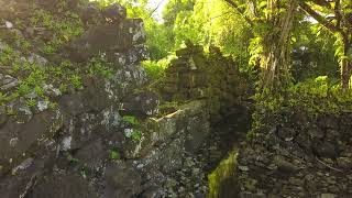 Drone (Aerial) video of the ruins in Lelu Island located in the State of Kosrae