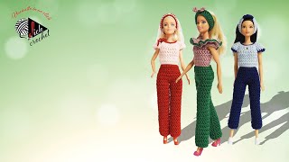 CROCHET TUTORIAL MODEL 4 TROUSERS  for Barbie-like doll