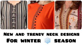 new trendy neck designs for girls// winter khaddar neck designs by fashion Ideas