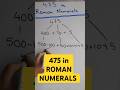 Write 475 in Roman Numerals #romannumerals1to1000 #romannumber