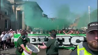 Celtic Fans MARCH to Hampden For 2023 Scottish Cup Final!