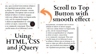 Create Scroll to Top Button Using HTML, CSS, and jQuery
