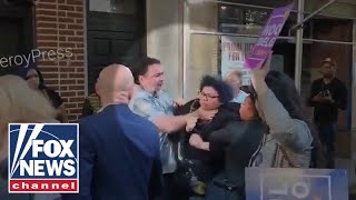 Lee Zeldin supporter choked by man at Hochul rally