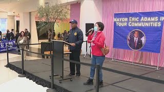 Mayor Adams attends Queens safety event after violent jewelry store robbery