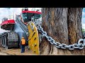 Extreme Dangerous Fastest Big Chainsaw Cutting Tree Machines | Monster Stump Removal Excavator #4