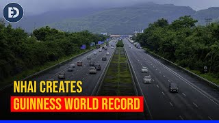 NHAI Creates Guinness World Record By Continuously Laying 75 Km Of Bituminous Lane | Nitin Gadkari