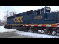 nysw southern division 1 31 3 12 2018 with plowing snow csx sd60 gp38 2 sd33eco and more