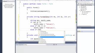 C# Programming - Methods - Date Formatting