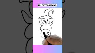 HALLOWEEN SPECIAL DRAWING EASY STEPS #youtube #shorts #drawing #ghost #halloween