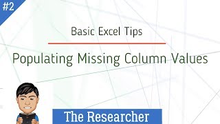 🔴 Excel 365 Tip 2 - How to Populate Missing Column Values