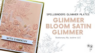 Satin Glimmer Bloom Sympathy Cards | Sealed for Summer Collection | Spellbinders