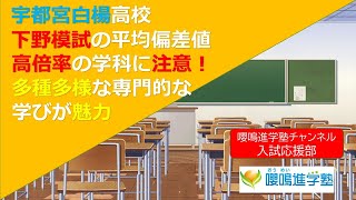 【宇都宮白楊高校に合格したい君へ！】下野模試の平均偏差値！嚶鳴進学塾チャンネル