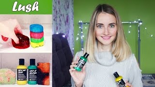 Lush Подарочный набор ● Мыло-желе Санта, Новогоднее мыло, гели для душа, мятный скраб