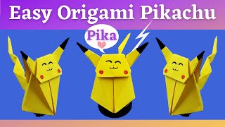 How To Make An Origami Pikachu || Easy Origami Pikachu