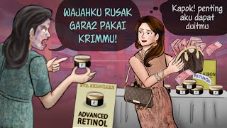 Bisnis Skincare Overclaim - isi air+tepung klaim retinol 5% | Kartun Animasi Drama