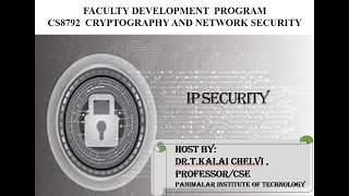 FACULTY DEVELOPMENT PROGRAM - CS8792 - CRYPTOGRAPHY AND NETWORK SECURITY