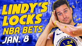 NBA Picks for EVERY Game Wednesday 1/8 | Best NBA Bets \u0026 Predictions | Lindy's Leans Likes \u0026 Locks