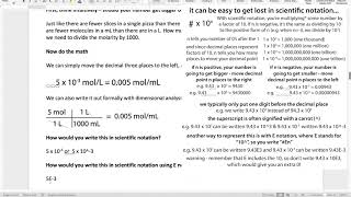 Lab calc examples part 1: salt solution concentration calculations & unit conversions