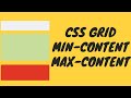 CSS Grid - min-content & max-content