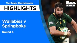 Wallabies v Springboks Highlights | Round 4 | The Rugby Championship 2022