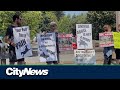 Advocates in Langley protest use of animals in rodeos